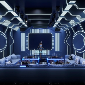 现代KTV包厢3D模型下载